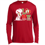 Snoopy loves NBA Boston Celtics - Canvas Long Sleeve T-Shirt