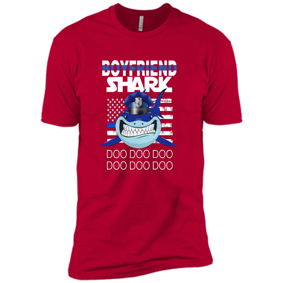 Police boyfriend Shark Blue Line Tee