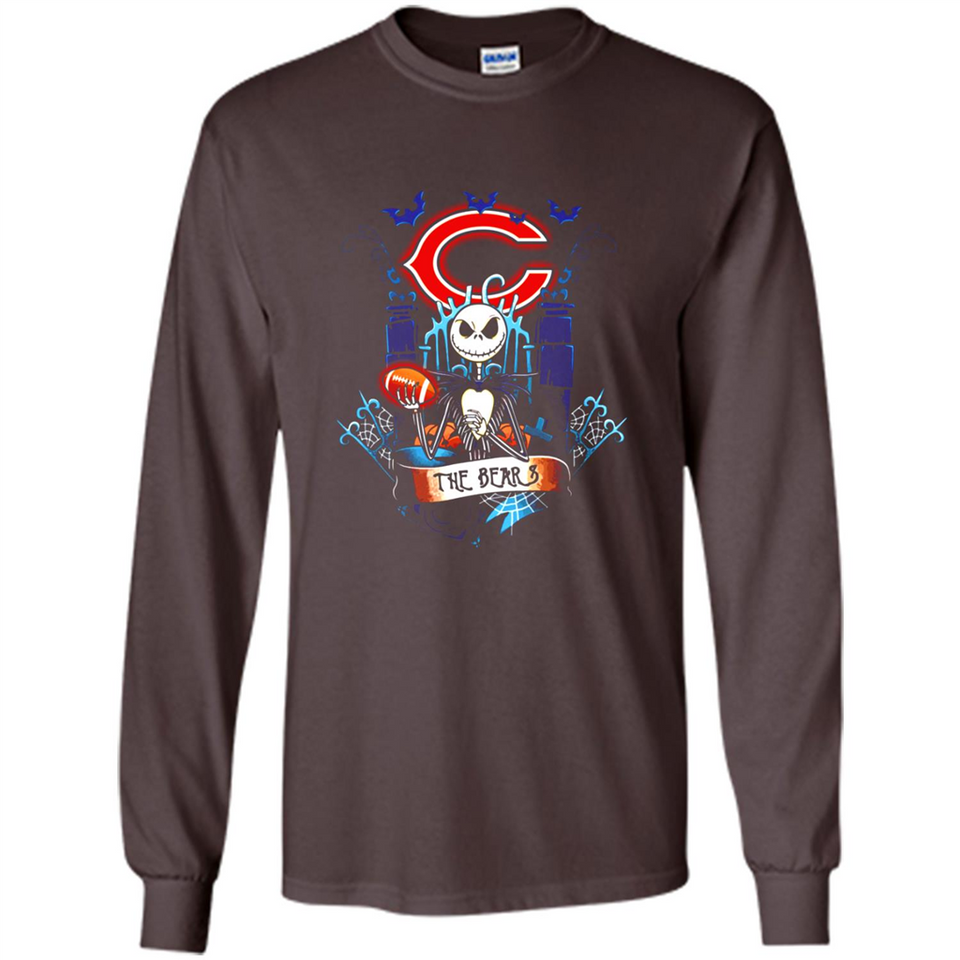 Chicago Bears Halloween The Nightmare Before Christmas - Long Sleeve T-Shirt