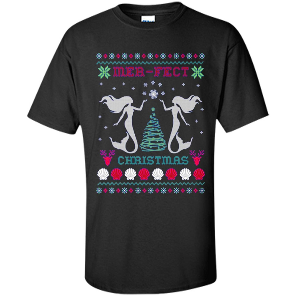 Mermaid Mer-Fect Ugly Christmas Sweater - Shirt