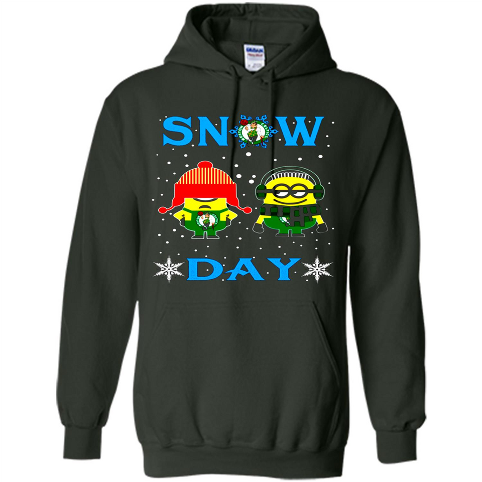 Snow Day Shirt For Boston Celtics Vs Minion Fans pingpong