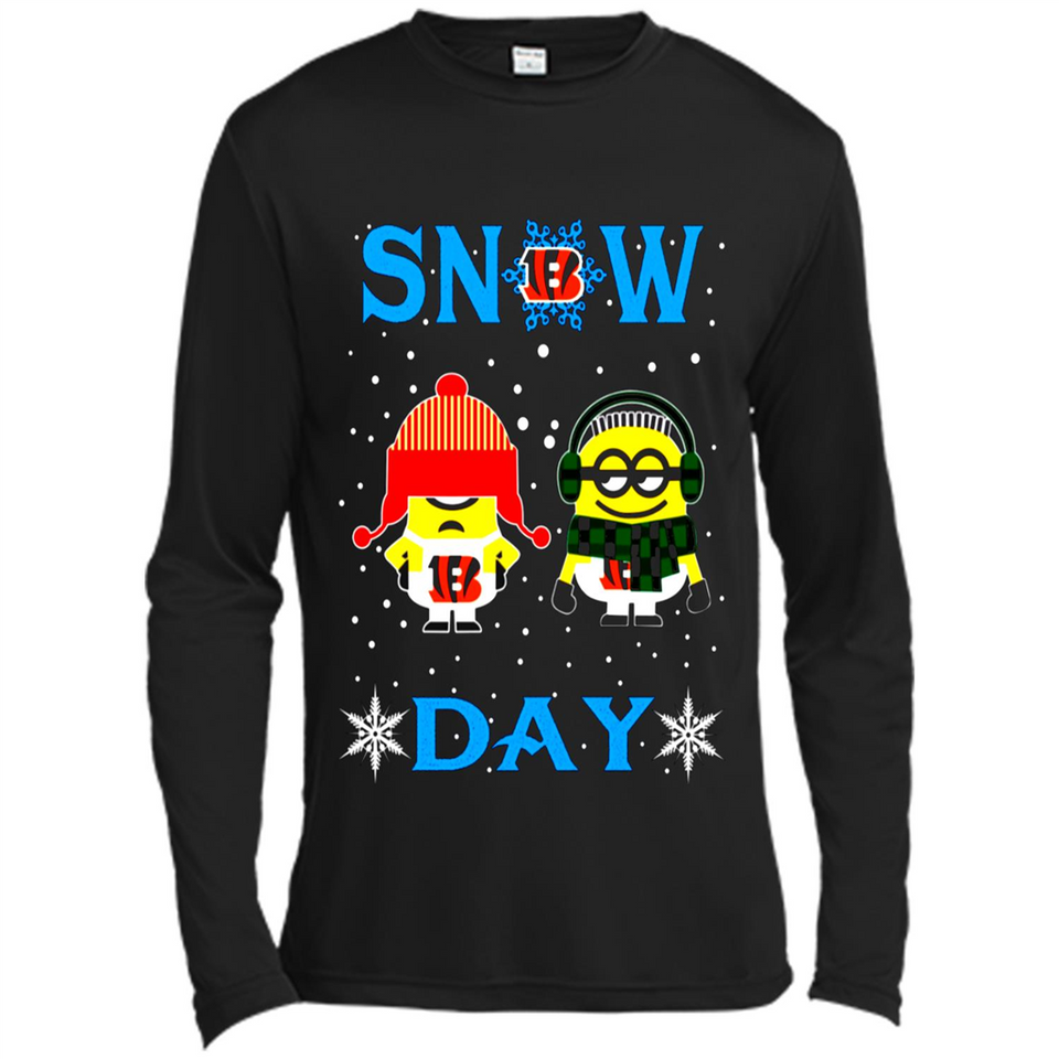 Snow Day Shirt For Cincinnati Bengals Vs Minion Fans pingpong