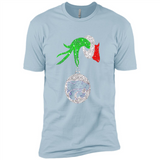 Amazing Kansas State Wildcats Glitter Grinch Monogram Ornament Christmas Gift - Premium Short Sleeve T-Shirt