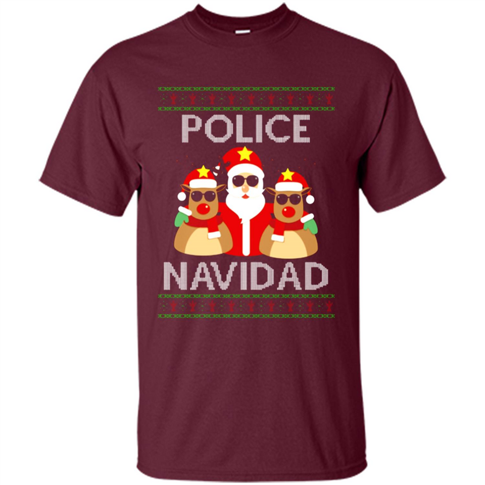 FUNNY POLICE NAVIDAD T-SHIRT Santa Christmas Party - Shirt