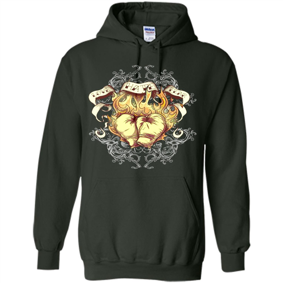 Love Hate Fear Boxing - Martial Art Fighting - Hoodie