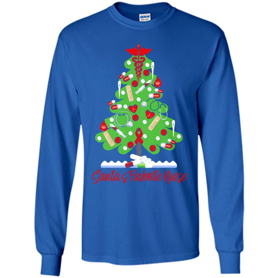 Santa's Favorite Nurse Christmas Tee