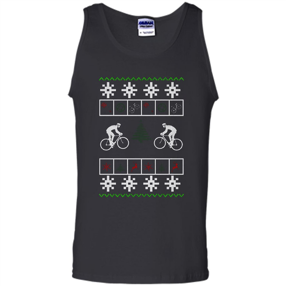 Christmas Ugly Sweater Cycling - Best Ugly Christmas Sweater - Tank Top