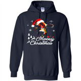 Mooey Christmas Cow Santa Christmas Lover Lights Sweatshirt - Hoodie