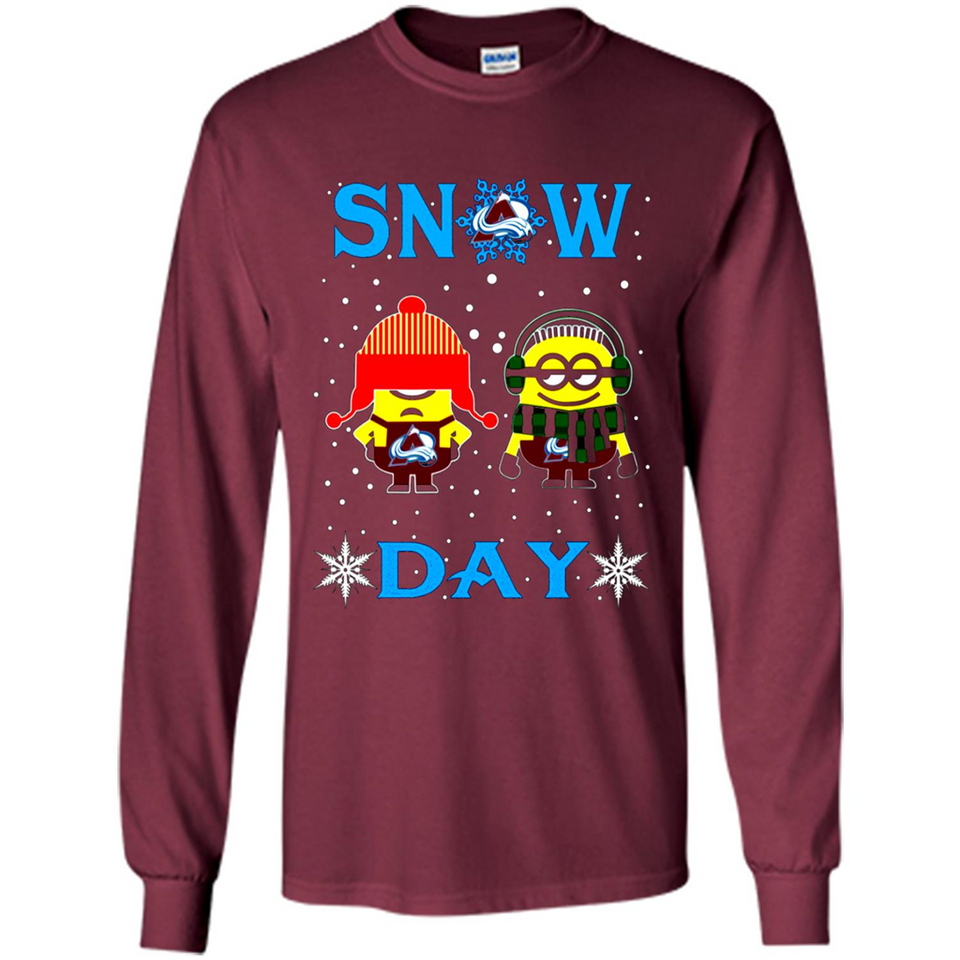 Snow Day Shirt For Colorado Avalanche Vs Minion Fans pingpong