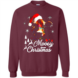 Mooey Christmas Cow Santa Christmas Lover Lights Sweatshirt - Sweatshirt