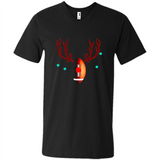 Football Christmas Shirt Reindeer Christmas Football Funny - Men's V-Neck