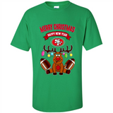 San Francisco 49ers NFL Reindeer Funny Merry Christmas And Happy New Year