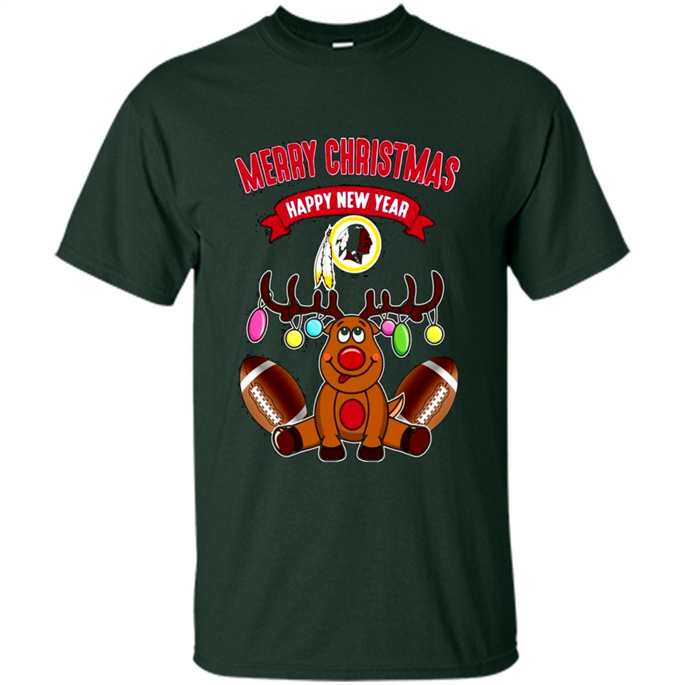 Washington Redskins NFL Reindeer Funny Merry Christmas And Happy New Year