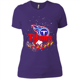 Snoopy Christmas Tennessee Titans - Ladies' Boyfriend T-Shirt