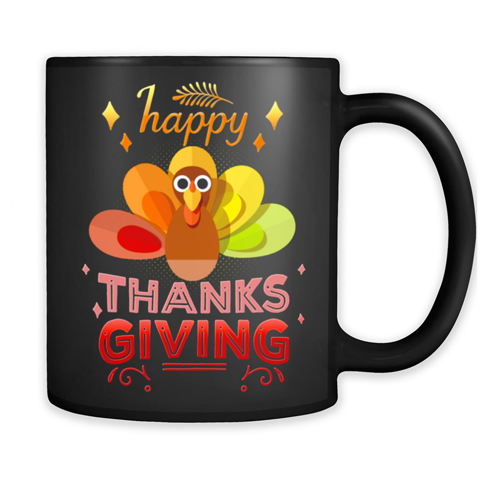 Happy Thanksgiving Turkey Day Colorful Cute