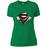 Chicago Bulls And Superman Fans - Ladies' Boyfriend T-Shirt