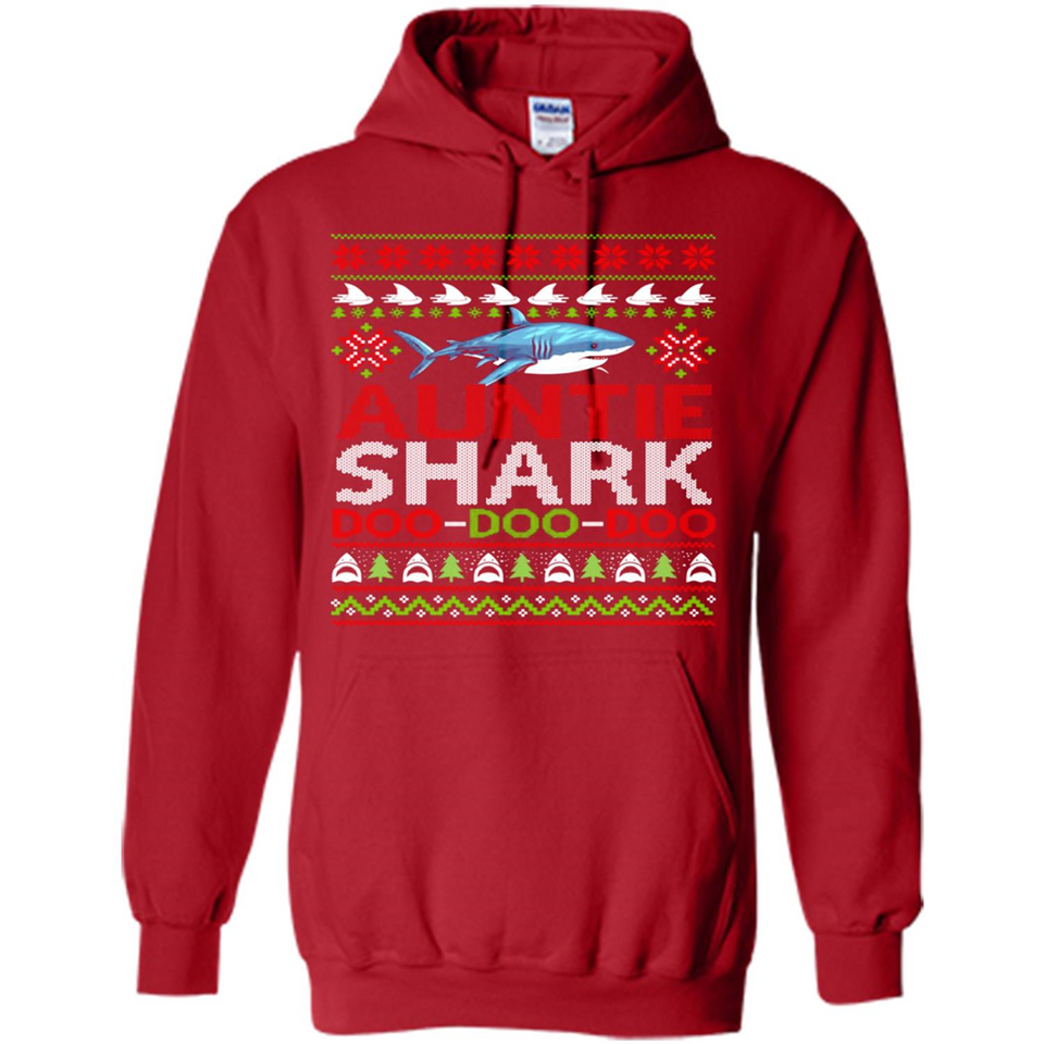 Auntie shark Doo Doo Doo Christmas - Hoodie