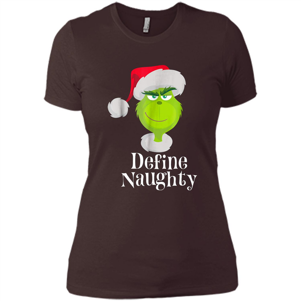 Santa Grinch Define Naughty Christmas Sweatshirt - Ladies' Boyfriend T-Shirt