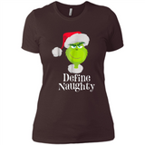 Santa Grinch Define Naughty Christmas Sweatshirt - Ladies' Boyfriend T-Shirt