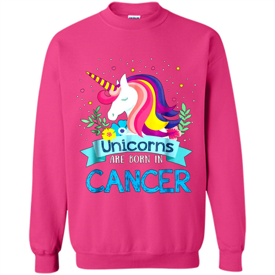 Unicorns are born in Cancer Birthday Rainbow Gift Custom Ultra Cotton