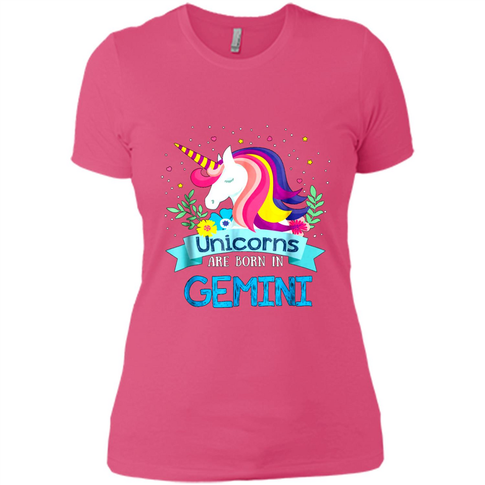 Unicorns are born in Gemini Birthday Rainbow Gift Custom Ultra Cotton