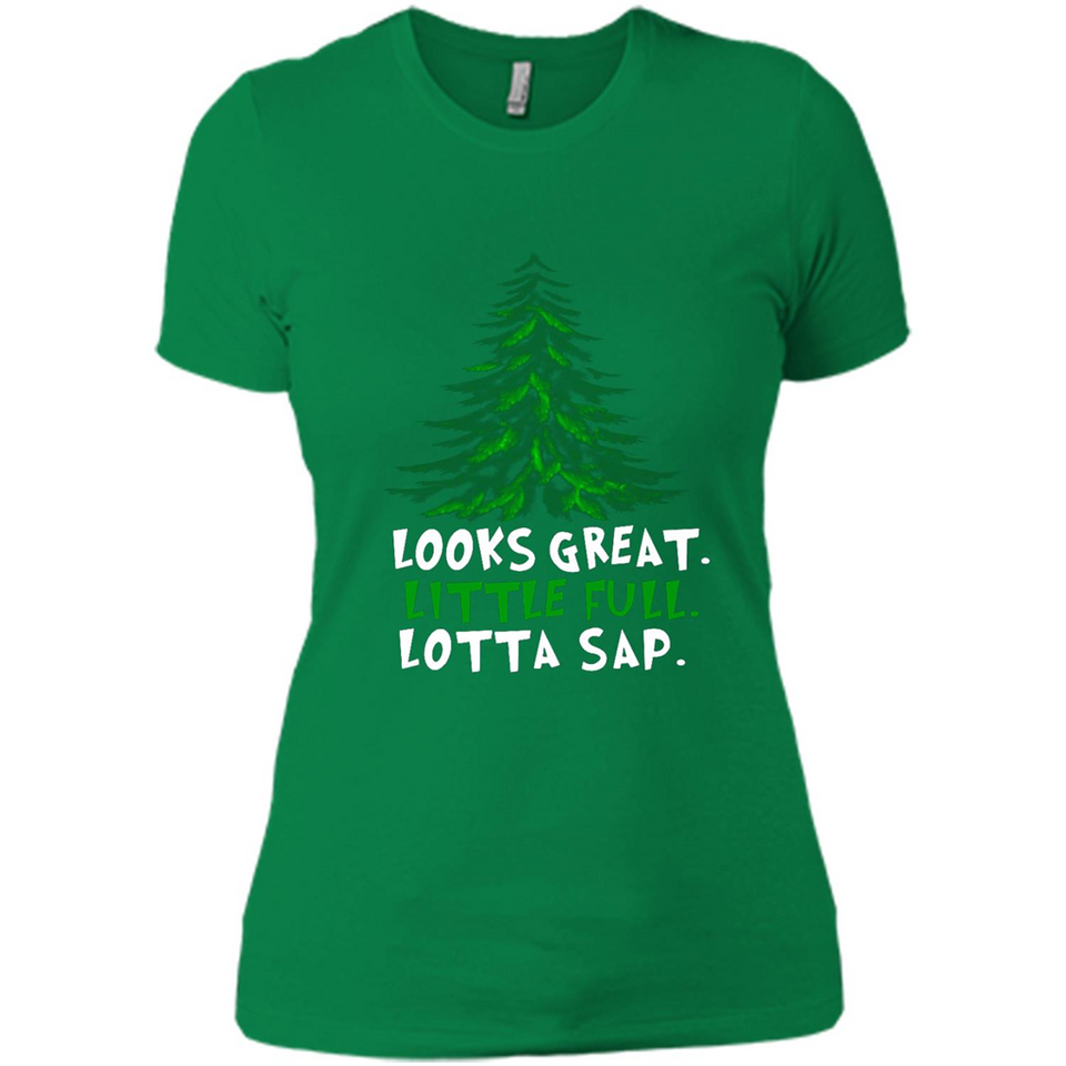 Looks Great Little Full Lotta Sap Funny Christmas Mug PINGPONG - Ladies' Boyfriend T-Shirt