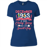 December 1983 35 Years Of Being Classy Sassy - Ladies' Boyfriend T-Shirt