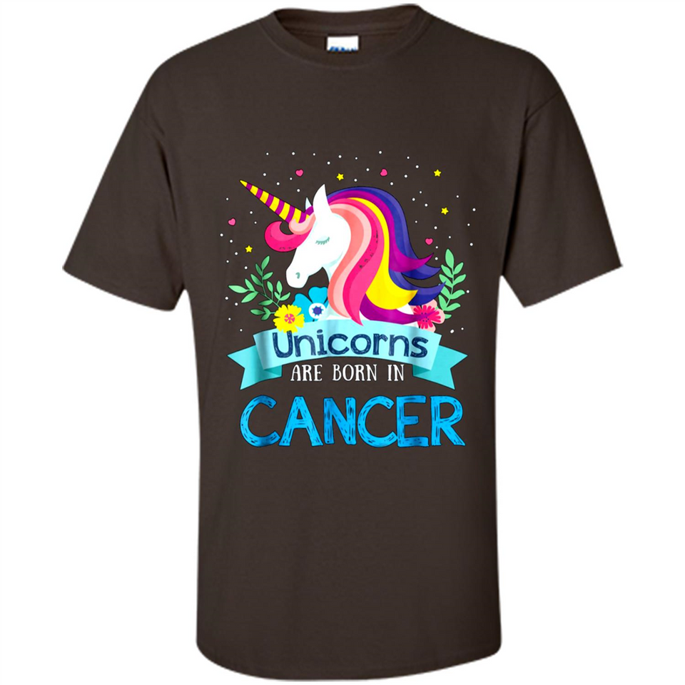 Unicorns are born in Cancer Birthday Rainbow Gift Custom Ultra Cotton
