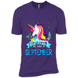 Unicorns are born in September Birthday Rainbow Gift Ladies Custom