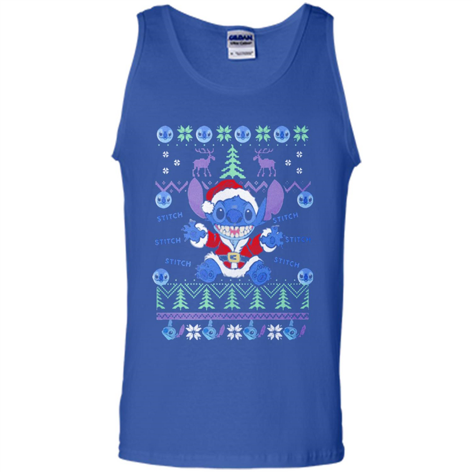 Stitch ugly christmas sweater - Tank Top