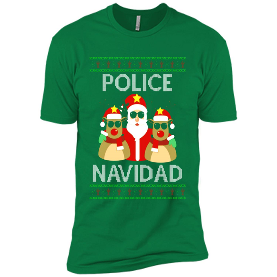 FUNNY POLICE NAVIDAD T-SHIRT Santa Christmas Party - Premium Short Sleeve T-Shirt
