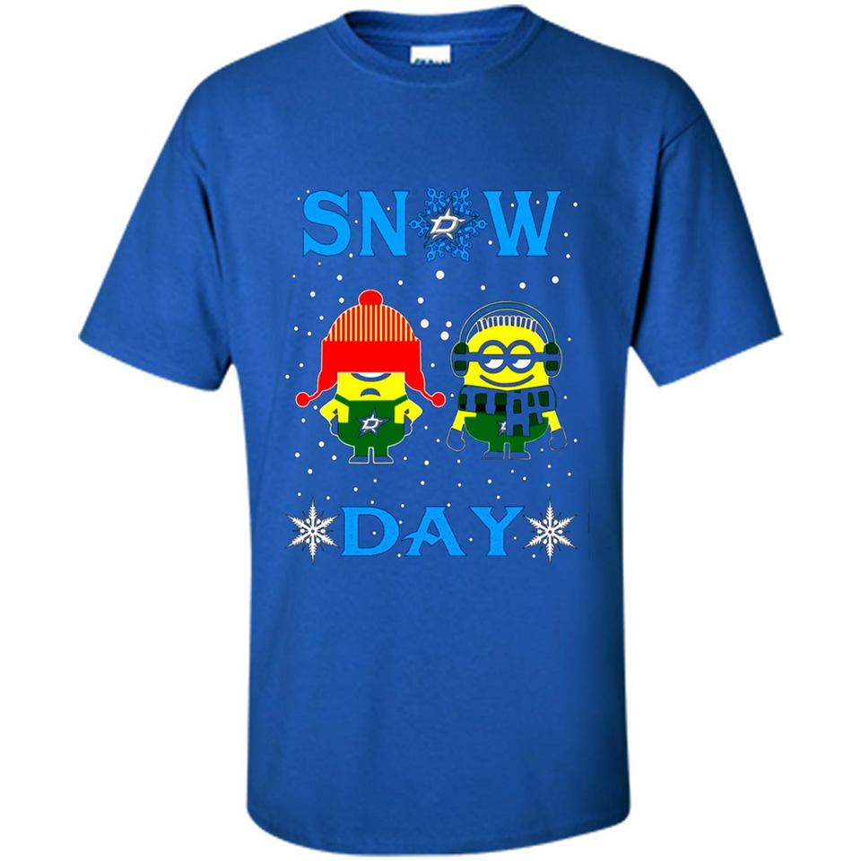 Snow Day Shirt For Dallas Stars Vs Minion Fans pingpong