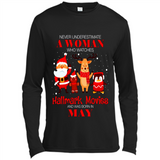 Never Underestimate A May Woman Watches Hallmark Movies Sweatshirt PINGPONG