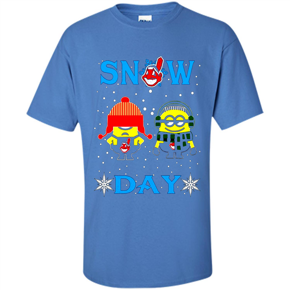 Snow Day Shirt For Cleveland Indians Vs Minion Fans pingpong