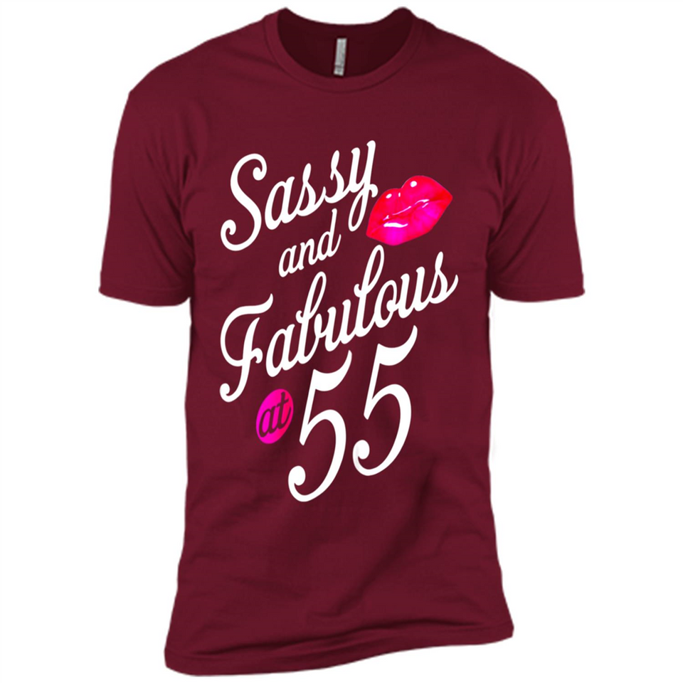 Sassy and Fabulous at 55 - 55th Birthday - Premium Short Sleeve T-Shirt