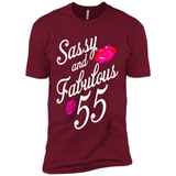 Sassy and Fabulous at 55 - 55th Birthday - Premium Short Sleeve T-Shirt