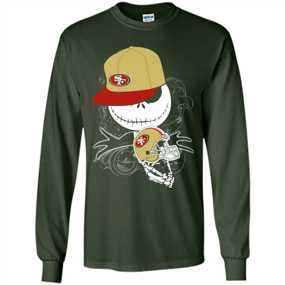 Jack Skellington The Nightmare Before Christmas-49ers Football - Long Sleeve T-Shirt