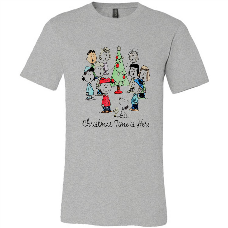 Snoopy Christmas Time Is Here Sporty T-Shirt - Canvas Unisex T-Shirt