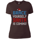 Brace Yourself Santa is coming Christmas - Ladies' Boyfriend T-Shirt