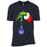 Grinch Holding American Flag ornament Christmas