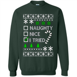 Naughty Nice I Tried Christmas sweatshirt PINGPONG