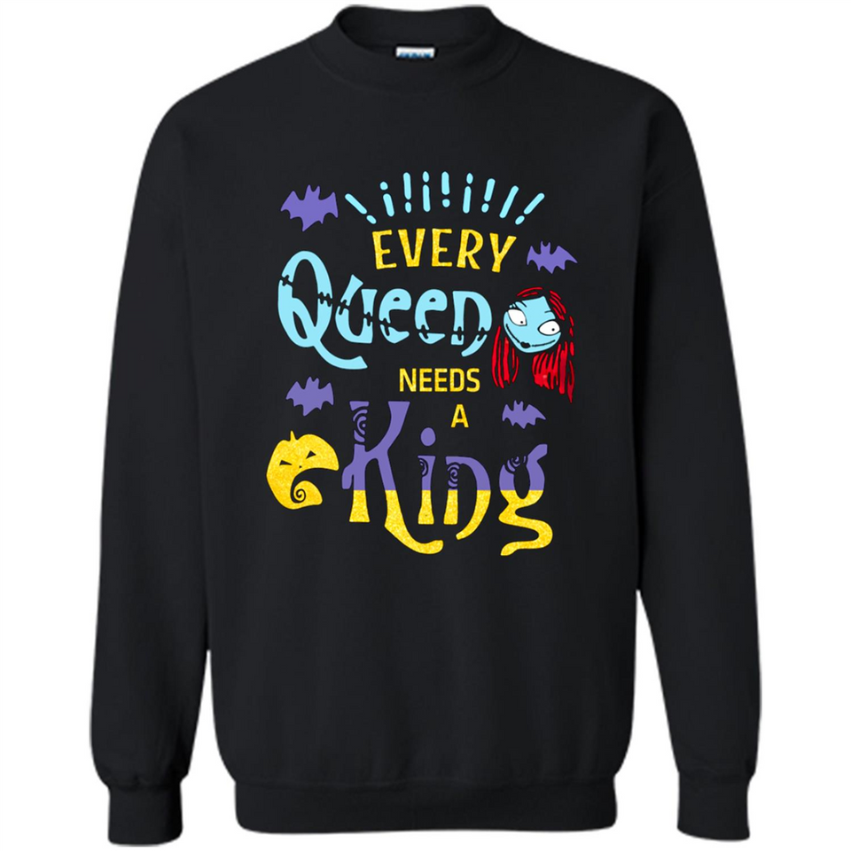 Nightmare Before Christmas Shirt - Sally Glitter Shirt - Every Queen needs a King PINGPONG