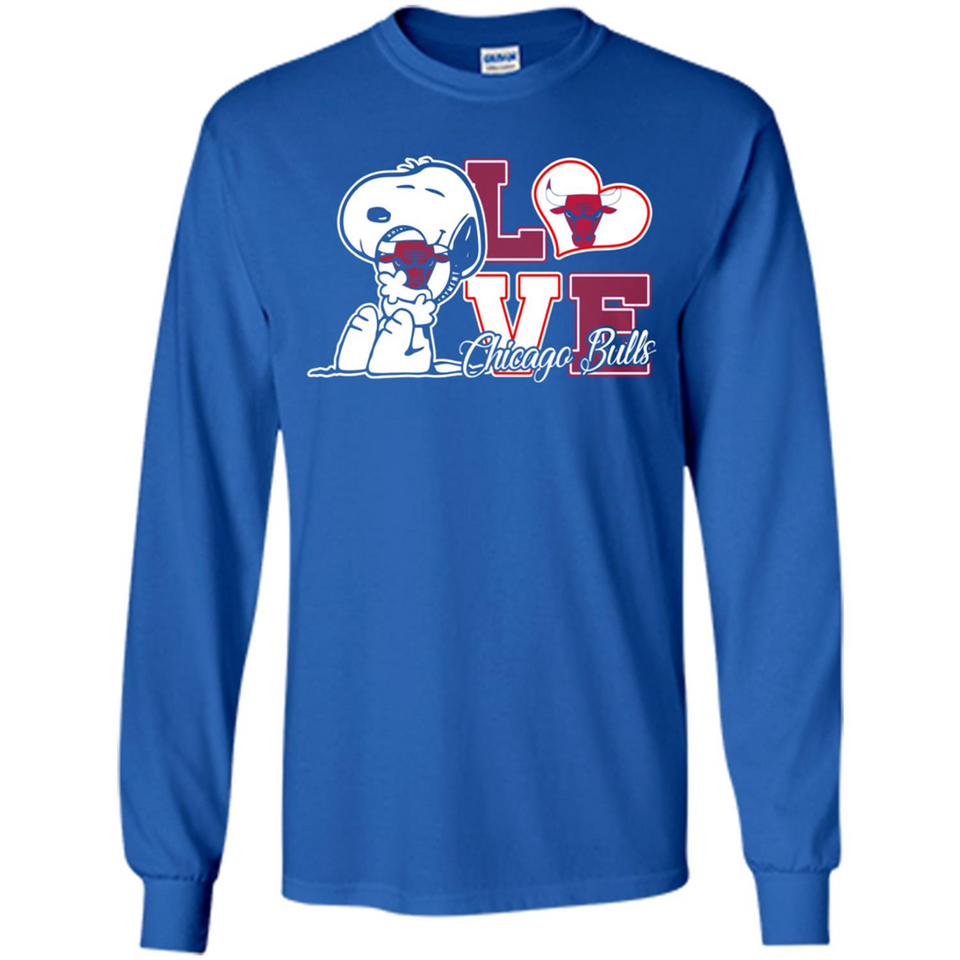 Snoopy loves NBA Chicago Bulls - Long Sleeve T-Shirt