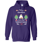 This Hacker Loves Christmas Tree Shirt with Snowman
