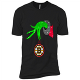 GRINCH HAND HOLDING BOSTON BRUINS GLITTER CHRISTMAS PINGPONG