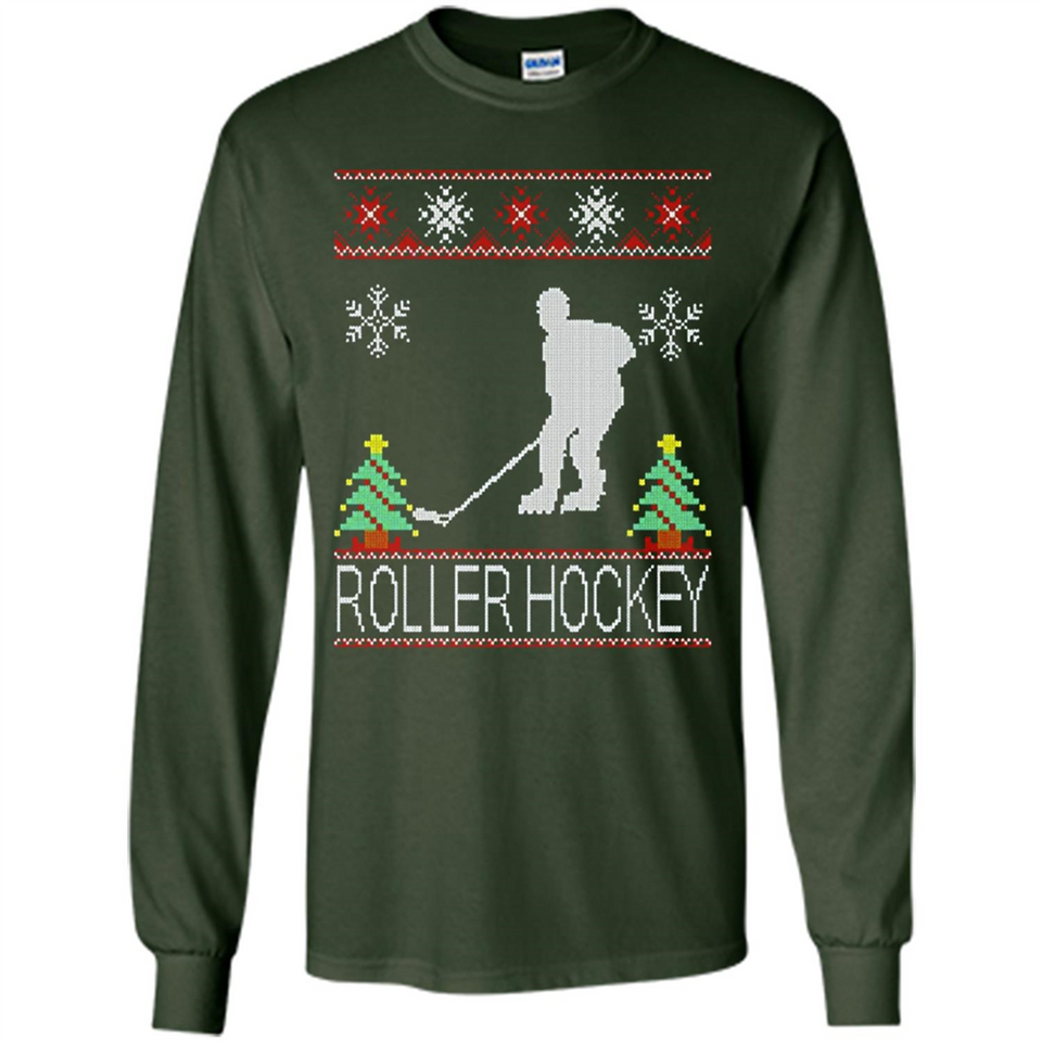 roller hockey Christmas ugly