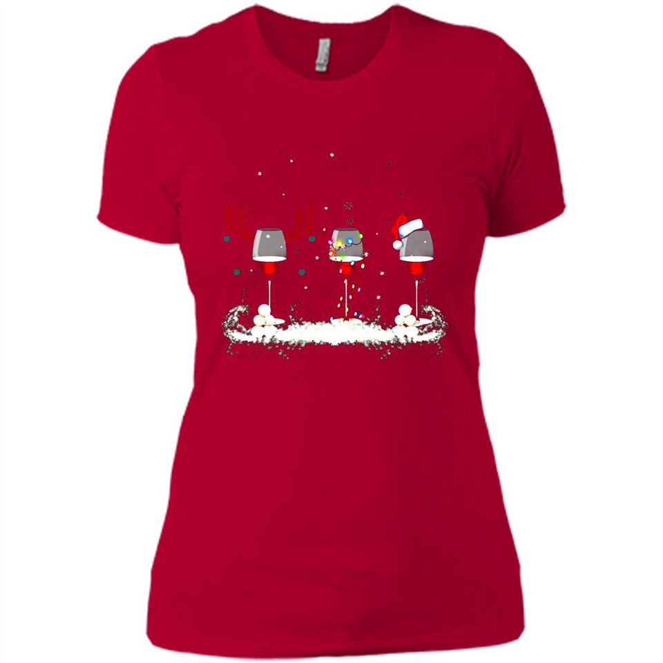 Christmas Red Wine - Merry Xmas T-Shirt - Ladies' Boyfriend T-Shirt