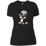 Santa Michael Myers Ho Ho Ho Merry Christmas Sweatshirt - Ladies' Boyfriend T-Shirt