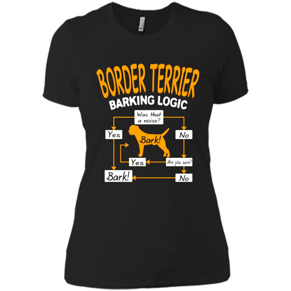 Border Terrier Barking Logic - Ladies' Boyfriend T-Shirt