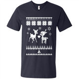 Rudolph and Clarice Ugly Christmas Sweater - Men's V-Neck